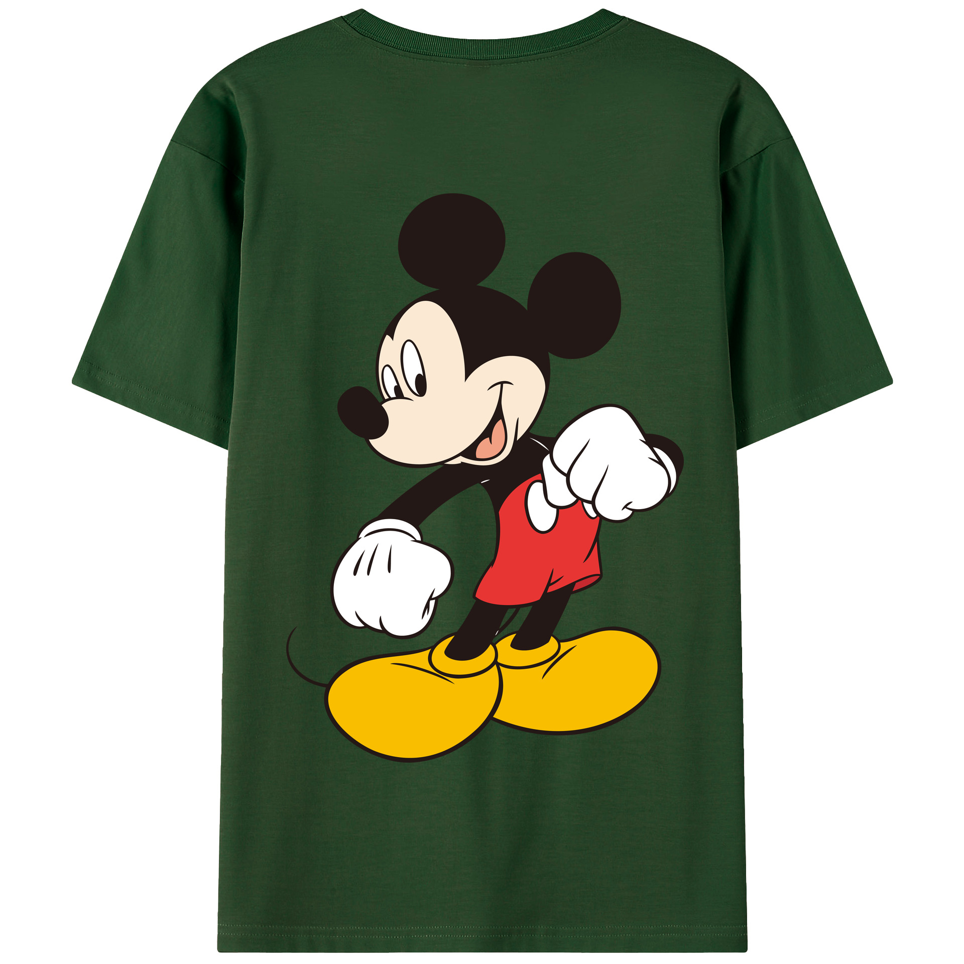 （画像用） ミッキーマウス Mickey Mouse 綿100％半袖Tシャツ（背面プリント）